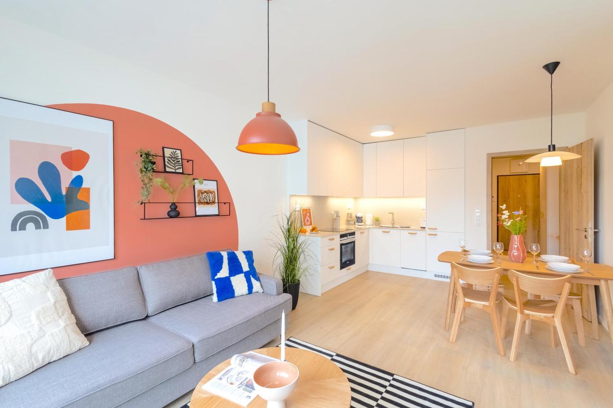 Design Apartment - Balcony, Free Parking, Yoga, 10 Mins To Center, By Gravity Прага Экстерьер фото