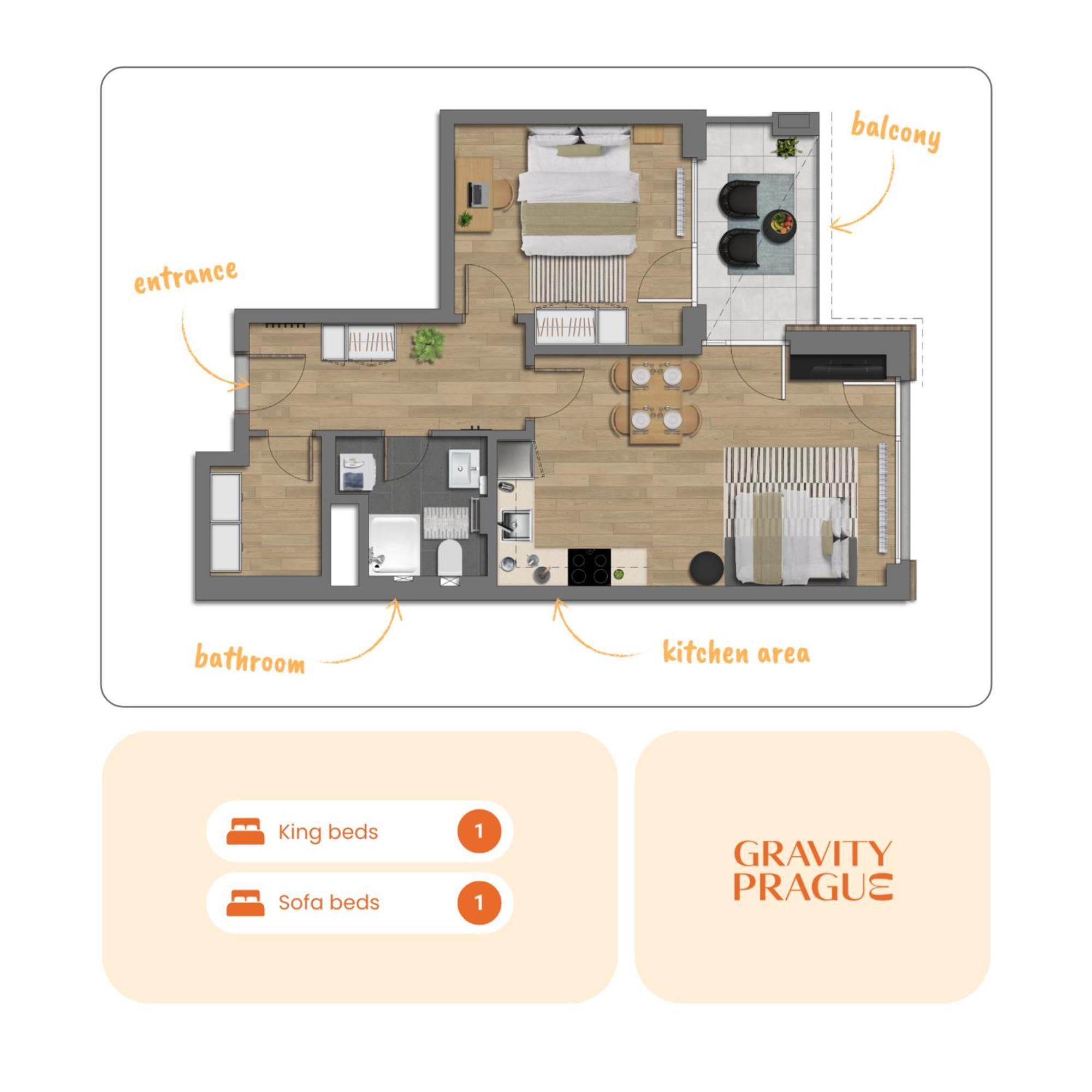 Design Apartment - Balcony, Free Parking, Yoga, 10 Mins To Center, By Gravity Прага Экстерьер фото